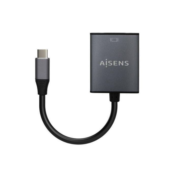 Conversor Aisens A109-0691/ USB Tipo-C Macho - VGA Hembra/ Hasta 27W/ 1250Mbps/ 15cm/ Gris 1