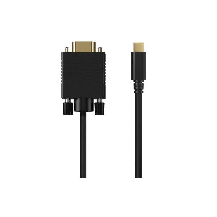 Cable Conversor Aisens A109-0692/ USB Tipo-C Macho - VGA Macho/ Hasta 27W/ 1250Mbps/ 80cm/ Negro 1