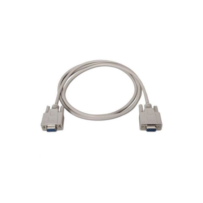 Cable Serie NULL Modem Aisens A112-0067/ DB9 Hembra - DB9 Hembra/ Hasta 0.15W/ 1.6Mbps/ 1.8m/ Beige 1