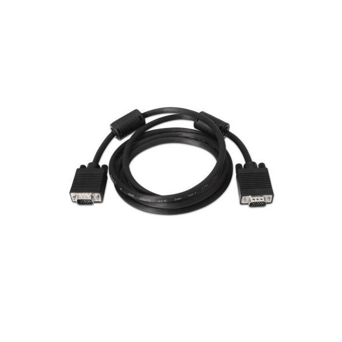 Cable SVGA Aisens A113-0075/ VGA Macho - VGA Macho/ Hasta 3W/ 10Mbps/ 15m/ Negro 1