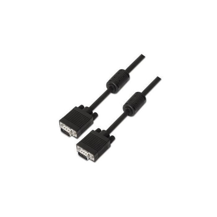 Cable SVGA Aisens A113-0075/ VGA Macho - VGA Macho/ Hasta 3W/ 10Mbps/ 15m/ Negro