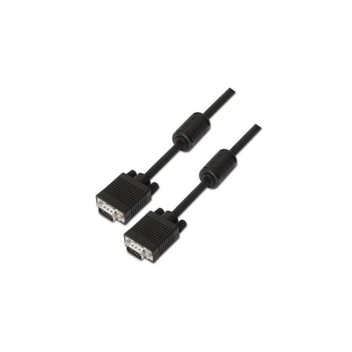 Cable SVGA Aisens A113-0077/ VGA Macho - VGA Macho/ Hasta 3W/ 10Mbps/ 25m/ Negro