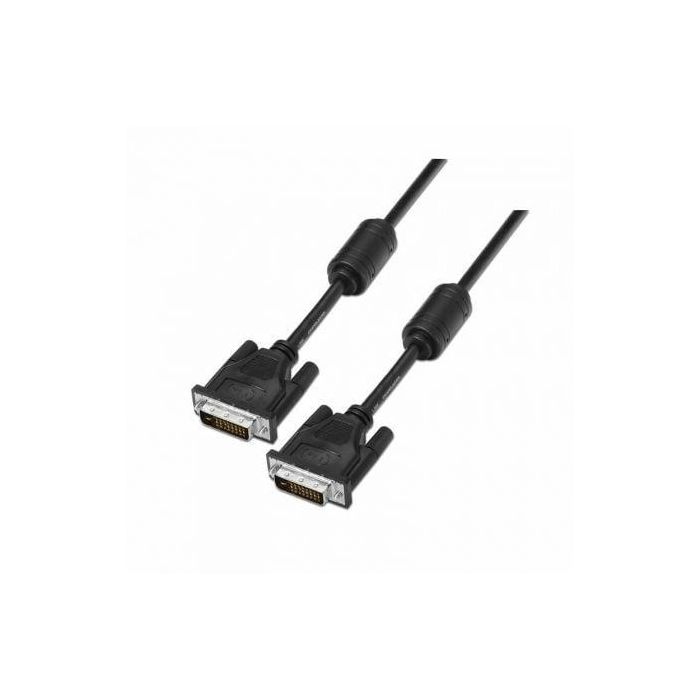 Cable DVI Aisens A117-0089/ DVI-D Macho - DVI-D Macho/ Hasta 3W/ 10Mbps/ 1.8m/ Negro