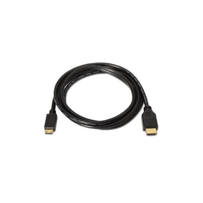 Cable HDMI Aisens A119-0115/ HDMI Macho - Mini HDMI Macho/ Hasta 10W/ 720Mbps/ 3m/ Negro 1