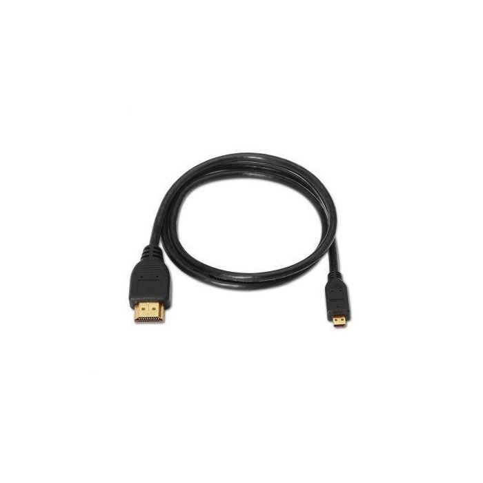 Cable Micro HDMI Aisens A119-0116/ HDMI Macho - Micro HDMI Macho/ Hasta 10W/ 720Mbps/ 80cm/ Negro 1