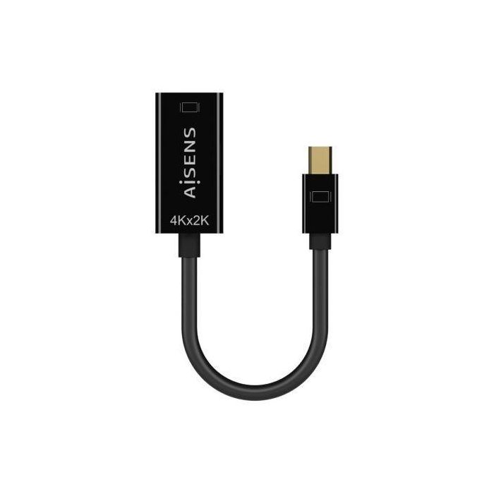 Cable Conversor Aisens A125-0643/ Mini Displayport Macho - HDMI Hembra/ Hasta 5W/ 2300Mbps/ 15cm/ Negro 1