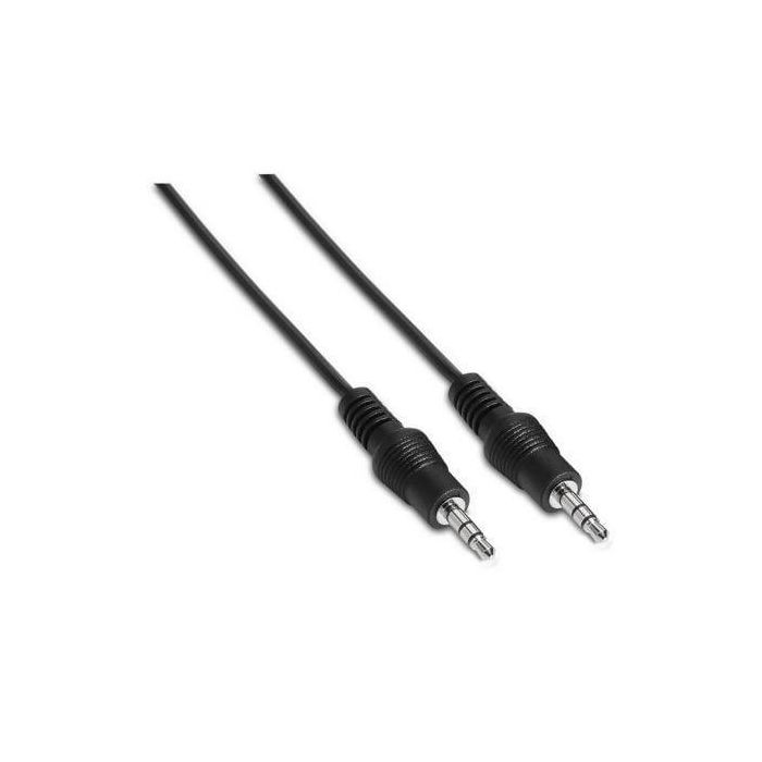 Cable Estéreo Aisens A128-0141/ Jack 3.5 Macho - Jack 3.5 Macho/ Hasta 0.1W/ 30cm/ Negro