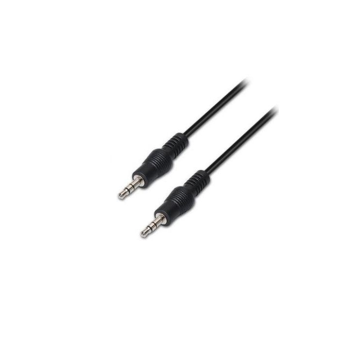 Cable Estéreo Aisens A128-0143/ Jack 3.5 Macho - Jack 3.5 Macho/ Hasta 0.1W/ 3m/ Negro