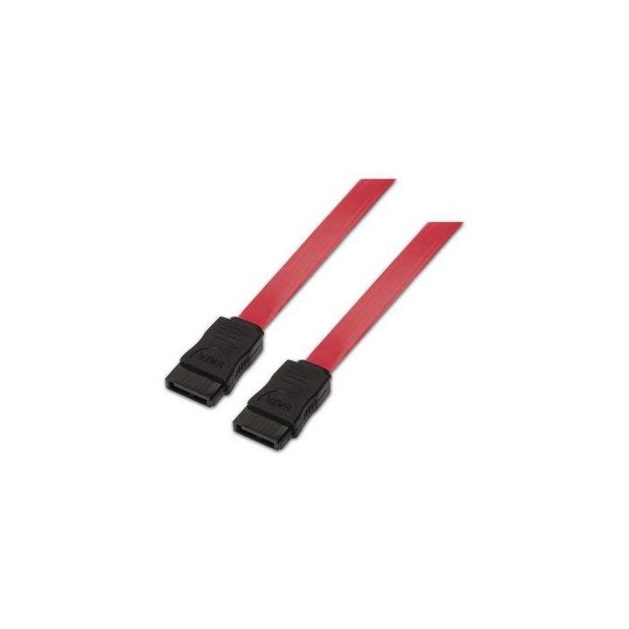 Cable SATA Aisens A130-0153/ SATA Hembra - SATA Hembra/ Hasta 0.1W/ 768Mbps/ 50cm/ Rojo