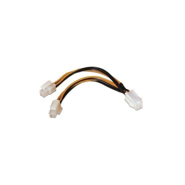 Cable Alimentación para Microprocesador Aisens A131-0166/ Molex 4+4 PIN Macho - Molex 4 PIN Hembra/ Hasta 54W/ 15cm