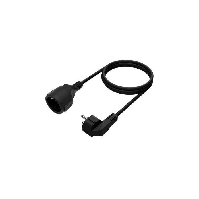 Cable Alargador de Alimentación Aisens A132-0601/ CEE7 Macho - CEE7 Hembra/ Hasta 1500W/ 3m/ Negro 1