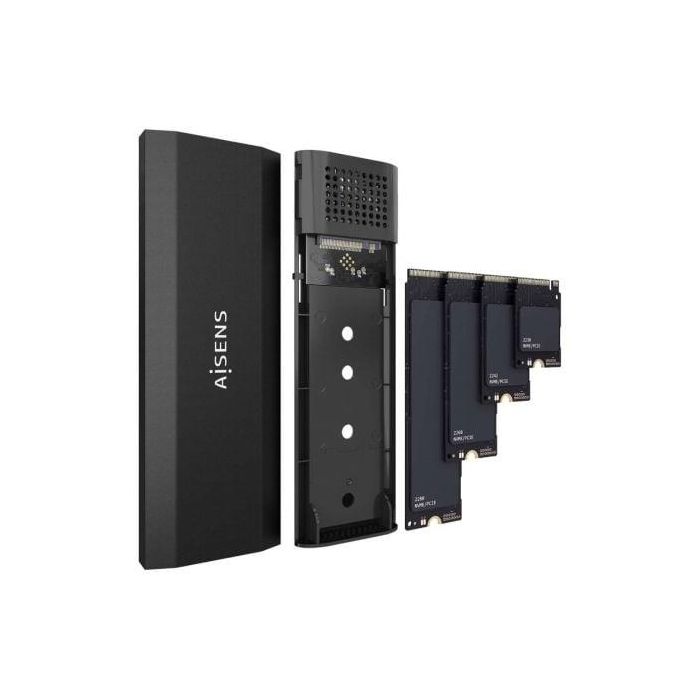 Caja Externa para Disco SSD M.2 NGFF Aisens ASM2-028B/ USB 3.2/ Sin tornillos 2