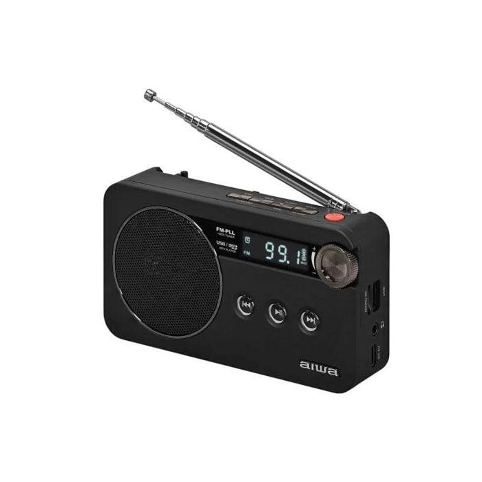 Radio Portátil Aiwa RS-77PLLBK/ Negra 1