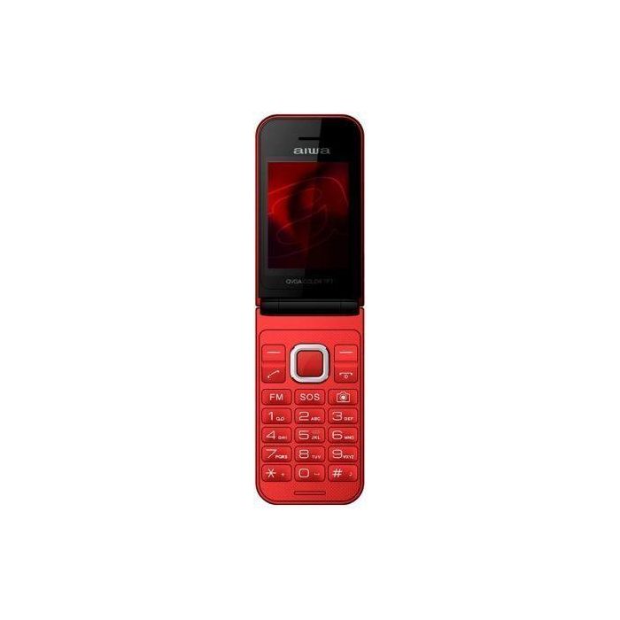 Teléfono Móvil Aiwa FP-24RD para Personas Mayores/ Rojo 1