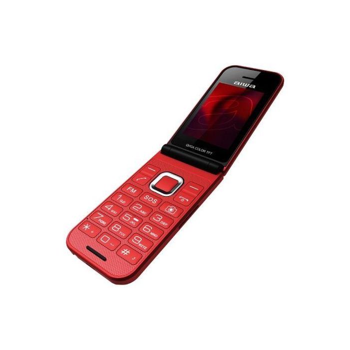 Teléfono Móvil Aiwa FP-24RD para Personas Mayores/ Rojo 2