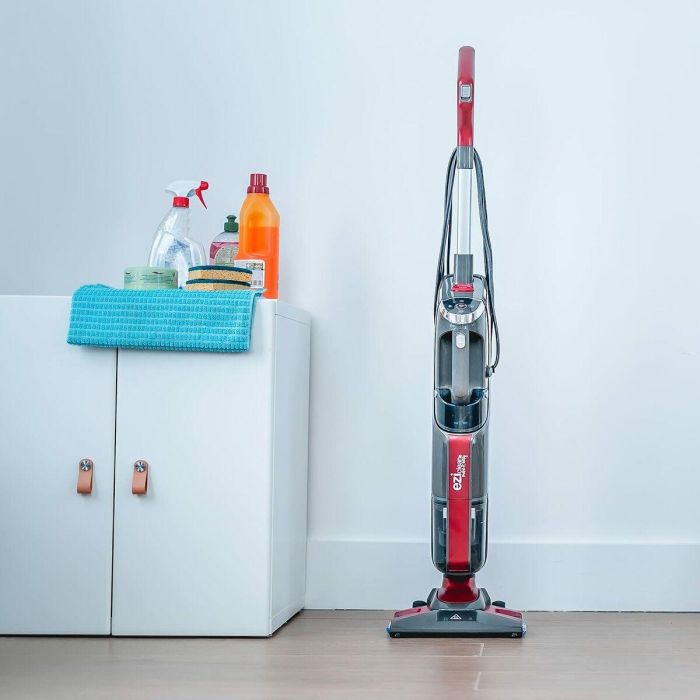 Aspiradora escoba a vapor - EZICLEAN - CYCLOSTEAM P320 - 1800 W - 35 g/min - 84 dB - 1 L - Negro/Rojo 5 Aspiradora escoba a vapor - EZICLEAN - CYCLOSTEAM P320 - 1800 W - 35 g/min - 84 dB - 1 L - Negro/Rojo 5