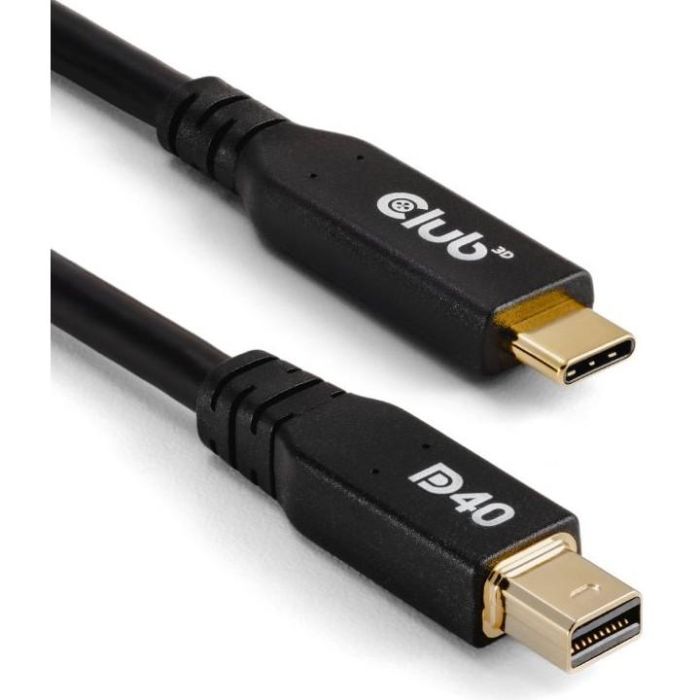 Club3D CAC-1561 Cable USB-C a Mini DisplayPort 2.1 Macho/Macho 2m 8K 30Hz/4K 240Hz 40Gbps 1 Club3D CAC-1561 Cable USB-C a Mini DisplayPort 2.1 Macho/Macho 2m 8K 30Hz/4K 240Hz 40Gbps 1