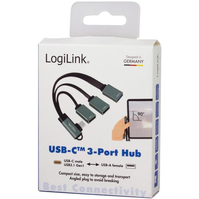 Logilink USB-HUB 3-Port,2xUSB2.0AF + 1xUSB3.0AF,gewink.Steck 3