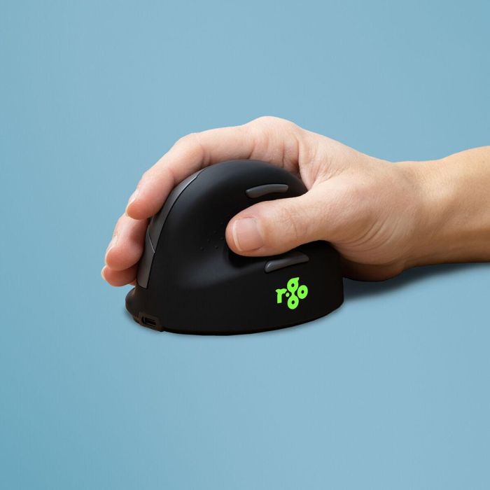 Ratón Ergonómico Óptico R-Go RGOHEWL Negro 1 Ratón Ergonómico Óptico R-Go RGOHEWL Negro 1