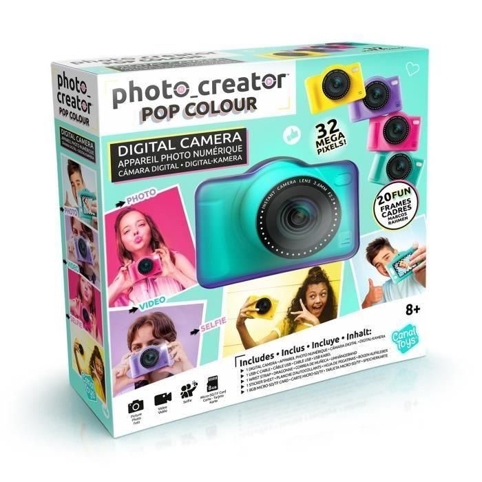 Canal Toys CTCLK043 Cámara Digital Pop, Creador de Fotos, Color Verde, con Tarjeta SD de 32GB incluida 5