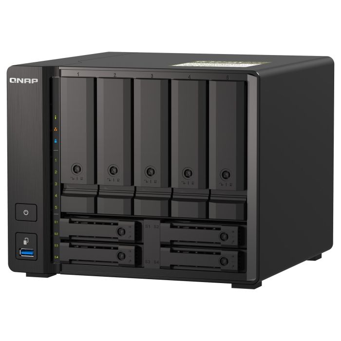 QNAP TS-H973AX NAS Torre AMD Ryzen V1500B 32GB DDR4 9 Bahías SATA/NVMe PCIe Gen3 x4 2