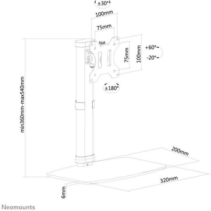 Soporte TV Neomounts FPMA-D890BLACK 10-30" 6 Kg 2 Soporte TV Neomounts FPMA-D890BLACK 10-30" 6 Kg 2