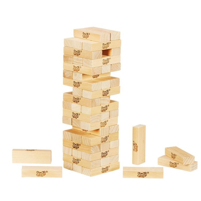 Hasbro Gaming A2120 Jenga, Juego de Habilidad y Destreza Clásico con Torre de Bloques, +6 años 2