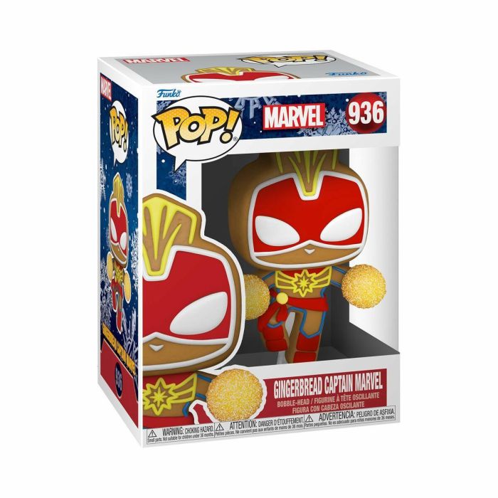 Funko Pop Marvel Capitana Marvel Navidad Galleta Jengibre Figura de Vinilo 9 cm Funko Pop Marvel Capitana Marvel Navidad Galleta Jengibre Figura de Vinilo 9 cm