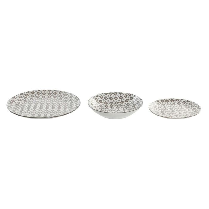 Vajilla Moderno DKD Home Decor Beige 27 x 2 x 27 cm Set de 18 1 Vajilla Moderno DKD Home Decor Beige 27 x 2 x 27 cm Set de 18 1