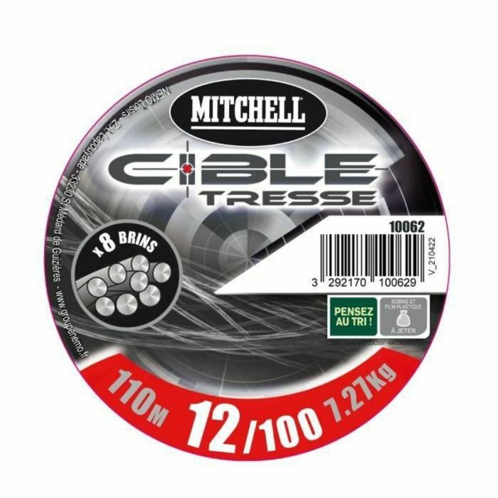 Mitchell Trenza de Pesca Gris 8 Hilos, 110 m, 15/100