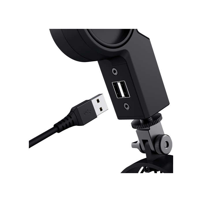 Trust GXT 255+ Onyx Micrófono USB para PC con Patrón Cardioide, Filtro Antipop, LED, 24-bit/96 kHz, Negro - 24354