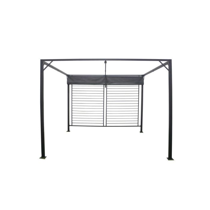 Pérgola DKD Home Decor Gris 300 x 300 x 230 cm Acero 1