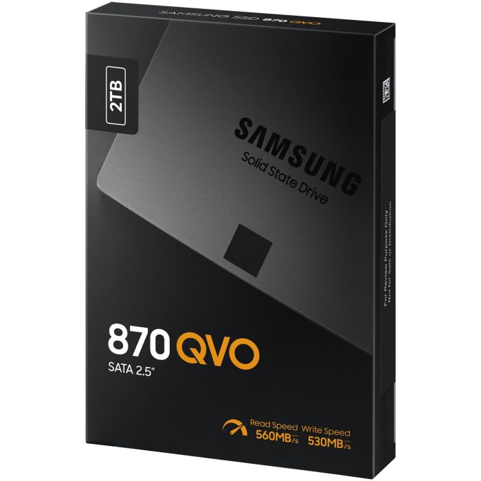 Samsung MZ-77Q2T0BW Disco SSD QLC 870 QVO 2TB SATA III 2.5" para PC y Portátil - 560/530 MB/s 7