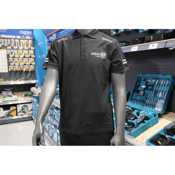 Sparco Polo Técnico con Zonas Reflectantes, Hombros Reforzados, Negro - Talla L 2 Sparco Polo Técnico con Zonas Reflectantes, Hombros Reforzados, Negro - Talla L 2