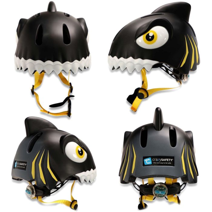 Casco de bicicleta - CRAZY SAFETY - Tiburón - Talla S (49-55 cm) 1 Casco de bicicleta - CRAZY SAFETY - Tiburón - Talla S (49-55 cm) 1