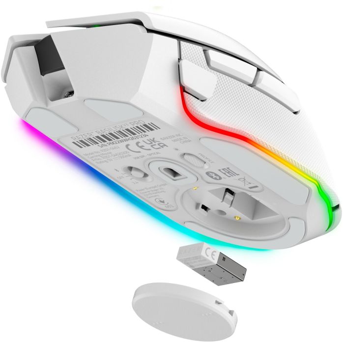 Razer Basilisk V3 Pro Ratón Gaming Inalámbrico Blanco, Óptico, Bluetooth/USB-C, 30000 DPI, 11 Botones Programables 7