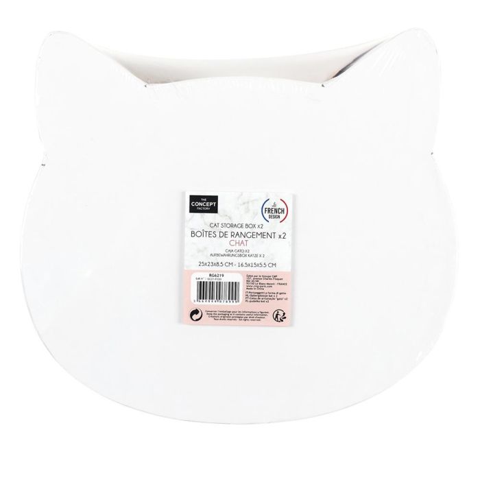 The Concept Factory Juego 2 Cajas Cartón Gato Grande 25x23x8,5 cm Pequeña 16,5x15x5,5 cm 1 The Concept Factory Juego 2 Cajas Cartón Gato Grande 25x23x8,5 cm Pequeña 16,5x15x5,5 cm 1