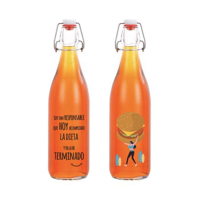 Botella de Cristal La Mediterránea Vidrio 1 L (12 Unidades) 13 Botella de Cristal La Mediterránea Vidrio 1 L (12 Unidades) 13