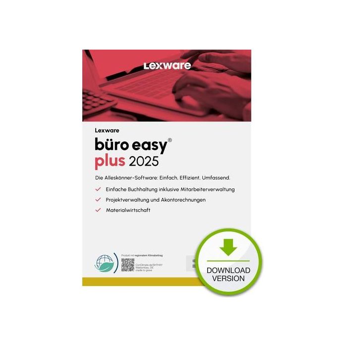 Lexware Büro Easy Plus 2025 - 1 Dispositivo - Licencia ESD Descargable