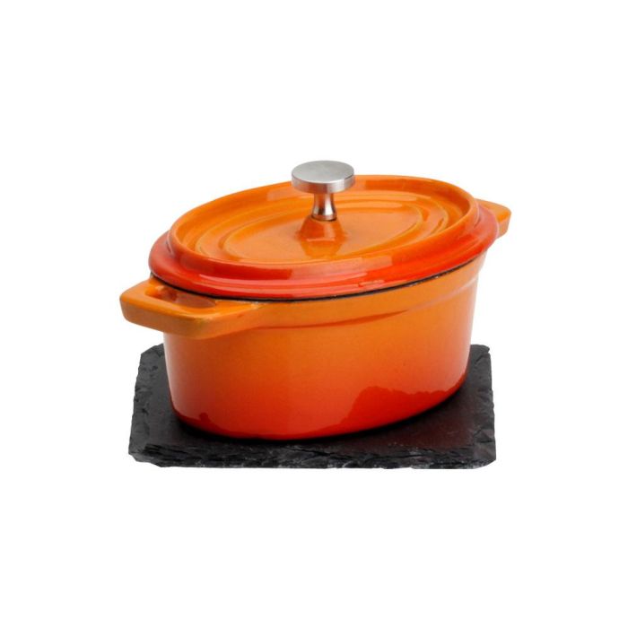 GSW Mini Cacerola Hierro Fundido 12x9,5 cm Inducción (8 Unidades) Orange Shadow M