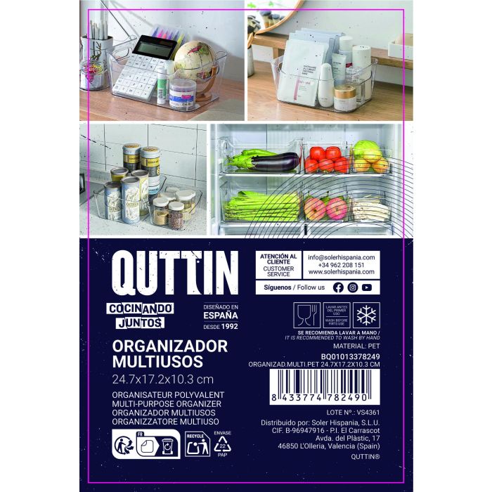 Organizador Multi Pet Quttin 24.7x17.2x10.3 cm - Inde (24 Unidades) 6 Organizador Multi Pet Quttin 24.7x17.2x10.3 cm - Inde (24 Unidades) 6