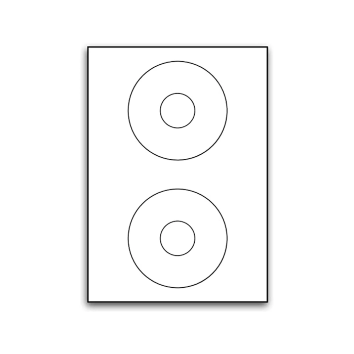 Q-connect kf01579 Etiquetas Adhesivas para CD-ROM, Fotocopiadora, Láser, Ink-jet - Caja con 50 etiquetas 3