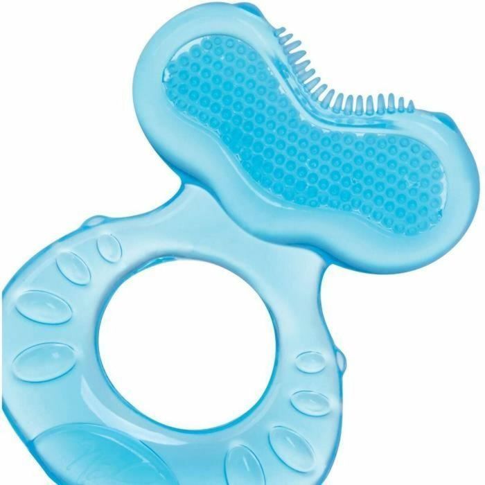 Nuby NUB0048526925643 Anillo de dentición Teethe-eez de Silicona para bebés a partir de 3 meses, Azul