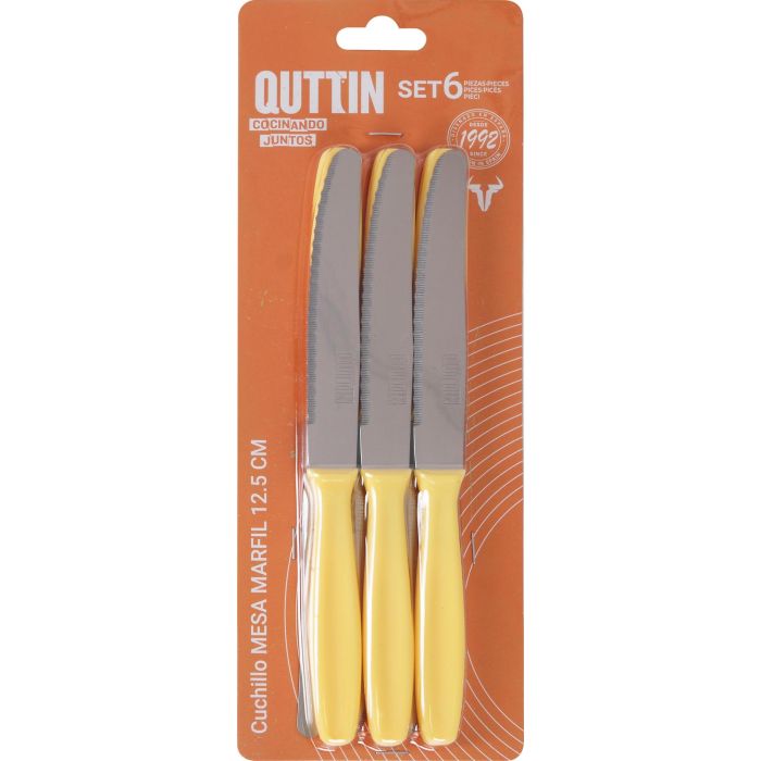 Set de 6 cuchillos de mesa Sierra Ivory 12.5 cm - Quttin (12 Cajas) 1 Set de 6 cuchillos de mesa Sierra Ivory 12.5 cm - Quttin (12 Cajas) 1
