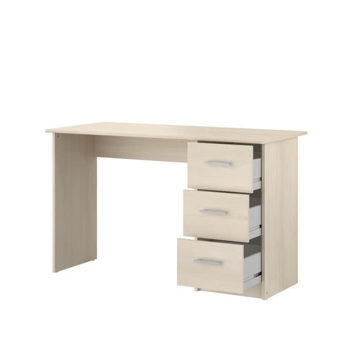 Parisot ESSENTIELLE Escritorio 3 cajones Decoración Acacia Clara L 121.2 x P 74.3 x H 55 cm 3 Parisot ESSENTIELLE Escritorio 3 cajones Decoración Acacia Clara L 121.2 x P 74.3 x H 55 cm 3