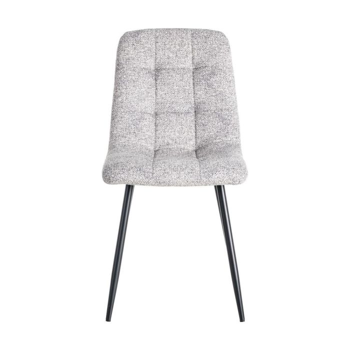 Silla Jaspeado Gris-Blanco Tejido-Metal 44 X 52 X 86 cm