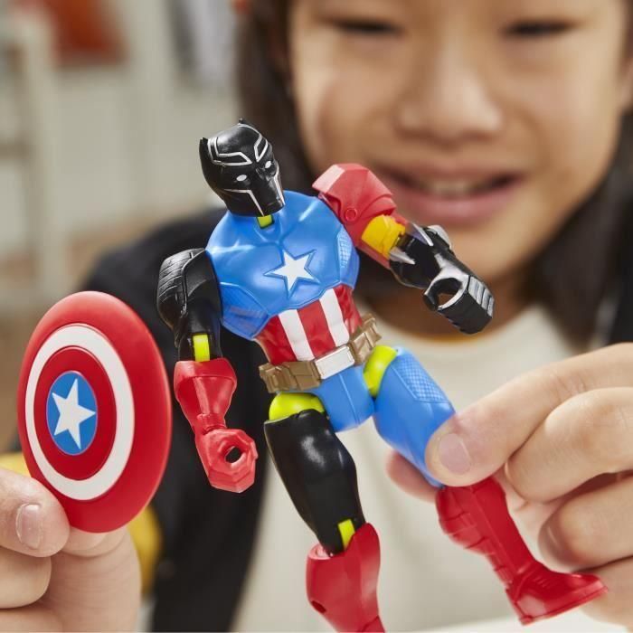 Hasbro F9268 Figura Marvel Avengers MixMashers Black Panther. Juguete coleccionable de superhéroe con piezas combinables, 12 cm, +4 años. 3
