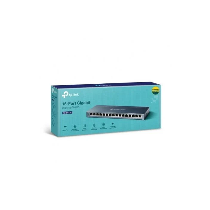TP-Link Switch 16 Puertos Gigabit RJ45 10/100/1000Mbps No Gestionable 3