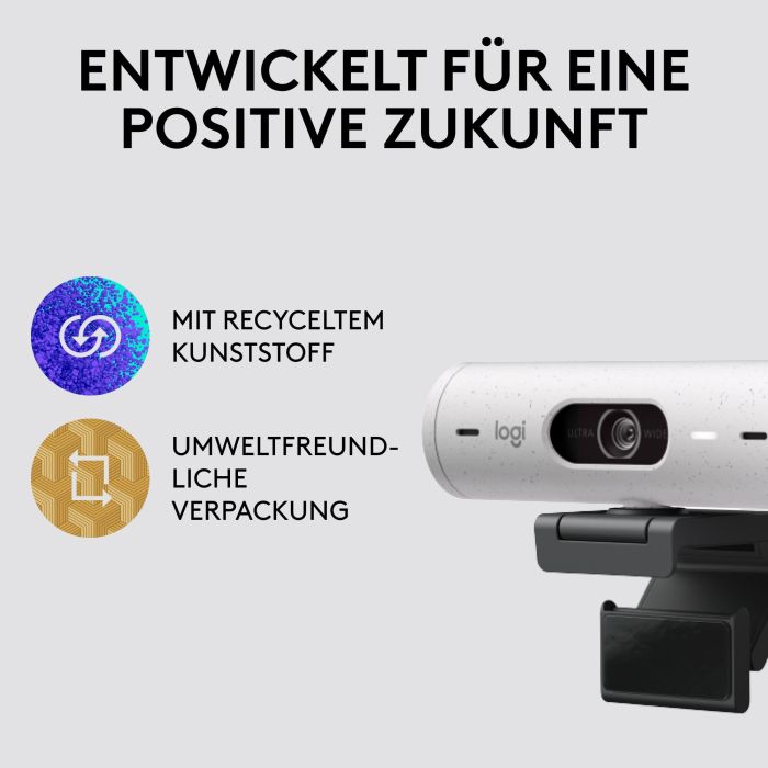 Logitech Webcam Brio 500 1080p 4MP, Autofocus, Rightlight 4 HDR, dFoV 90°, Micrófono Estéreo, Tapa Privacidad, USB-C, Blanco Crudo 10 Logitech Webcam Brio 500 1080p 4MP, Autofocus, Rightlight 4 HDR, dFoV 90°, Micrófono Estéreo, Tapa Privacidad, USB-C, Blanco Crudo 10