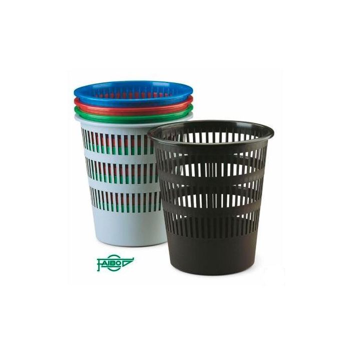 Faibo Papelera De Plástico En Polipropileno 12 L Rejilla 295x275 mm Surtidos Serie 307 -9U- Faibo Papelera De Plástico En Polipropileno 12 L Rejilla 295x275 mm Surtidos Serie 307 -9U-